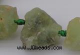 CNG1009 15.5 inches 15*25mm - 25*30mm nuggets green rutilated quartz beads