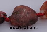 CNG1010 15.5 inches 15*25mm - 25*30mm nuggets red agate beads