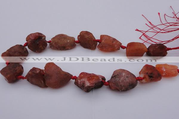 CNG1010 15.5 inches 15*25mm - 25*30mm nuggets red agate beads