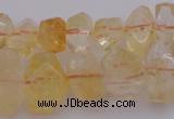 CNG1020 15.5 inches 8*12mm - 12*16mm faceted nuggets citrine beads