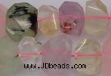 CNG1023 10*14mm - 15*20mm faceted nuggets multicolor quartz beads