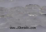 CNG1055 15.5 inches 12*16mm - 15*20mm faceted nuggets white crystal beads