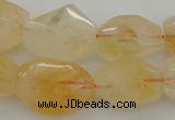 CNG1057 15.5 inches 12*16mm - 15*20mm faceted nuggets citrine beads