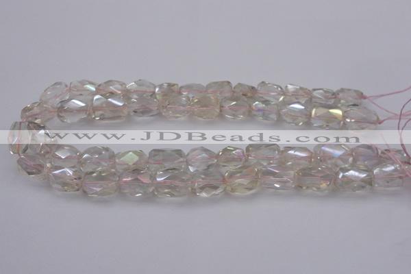 CNG1100 12*16mm - 13*18mm faceted nuggets AB-color white crystal beads