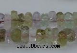 CNG1105 15.5 inches 5*8mm - 6*12mm faceted nuggets mixed quartz beads