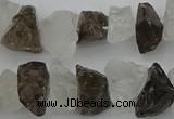 CNG1130 8*12mm - 13*18mm nuggets white crystal & smoky quartz beads