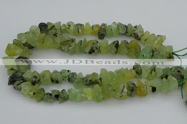 CNG1136 8*12mm - 13*18mm nuggets green rutilated quartz beads