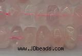 CNG1177 15.5 inches 6*14mm - 8*14mm nuggets rose quartz beads