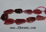 CNG1209 15.5 inches 25*35mm - 35*45mm freeform agate beads