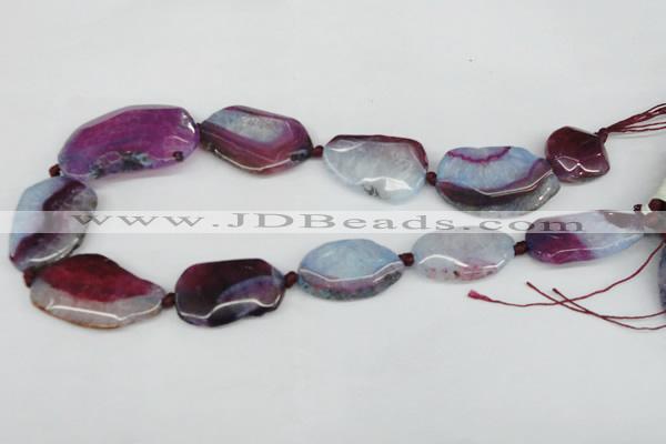 CNG1217 15.5 inches 20*30mm - 30*40mm freeform agate beads