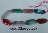 CNG1226 15.5 inches 20*35mm - 24*45mm freeform agate beads