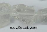 CNG1307 15.5 inches 20*25mm – 25*35mm nuggets white crystal beads