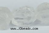 CNG1308 15*20mm – 25*30mm faceted nuggets white crystal beads