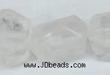 CNG1309 15*20mm – 25*30mm faceted nuggets rose quartz beads