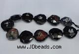 CNG1338 15.5 inches 32*35mm faceted freeform agate beads