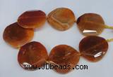 CNG1347 15.5 inches 52*55mm faceted freeform agate beads