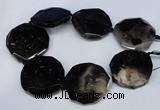 CNG1350 15.5 inches 52*55mm faceted freeform agate beads