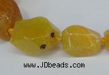 CNG1355 15.5 inches 8*10mm - 20*25mm faceted nuggets agate beads