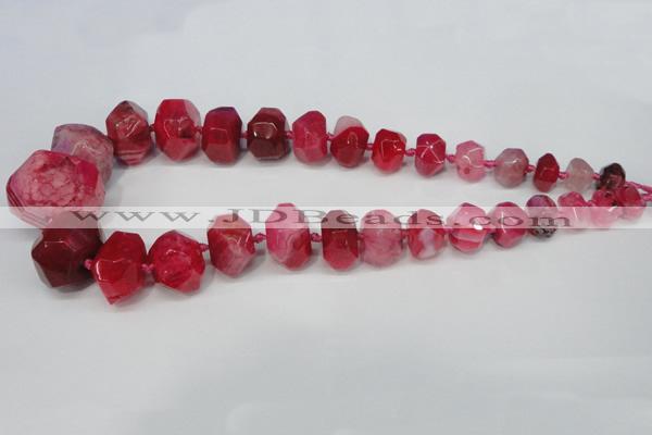 CNG1365 15.5 inches 8*12mm - 22*30mm faceted nuggets agate beads