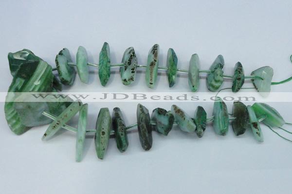 CNG1384 15.5 inches 10*25mm - 40*55mm faceted freeform agate beads