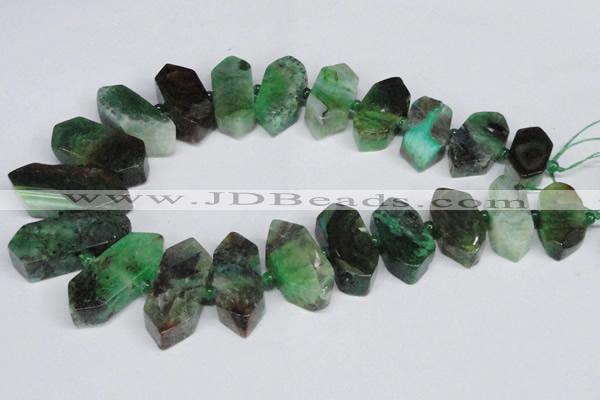 CNG1395 15.5 inches 15*25mm - 20*40mm wand agate gemstone beads