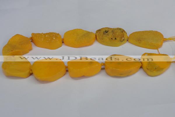 CNG1420 15.5 inches 25*35mm - 30*40mm freeform agate beads