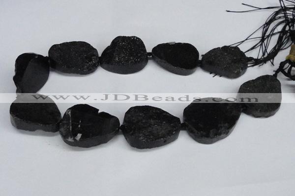 CNG1422 15.5 inches 25*35mm - 30*40mm freeform agate beads