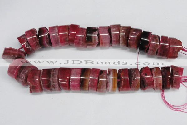 CNG1474 15.5 inches 10*25mm - 14*25mm nuggets agate gemstone beads