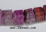 CNG1476 15.5 inches 8*15mm - 12*15mm nuggets agate gemstone beads