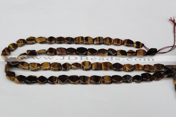 CNG15 15.5 inches 10*12mm faceted nuggets yellow tiger eye beads