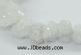 CNG1540 15.5 inches 6*8mm - 15*20mm nuggets plated druzy quartz beads