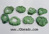 CNG1564 30*40mm - 40*50mm freeform plated druzy agate beads