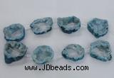 CNG1589 15.5 inches 30*35mm - 35*40mm freeform plated druzy agate beads