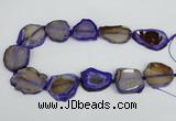 CNG1612 15.5 inches 25*35mm - 30*45mm freeform agate gemstone beads