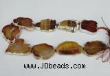 CNG1614 15.5 inches 25*35mm - 30*45mm freeform agate gemstone beads