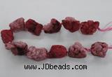 CNG1649 15.5 inches 22*30mm - 25*45mm nuggets plated druzy agate beads