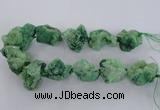 CNG1671 15.5 inches 22*30mm - 25*45mm nuggets plated druzy agate beads