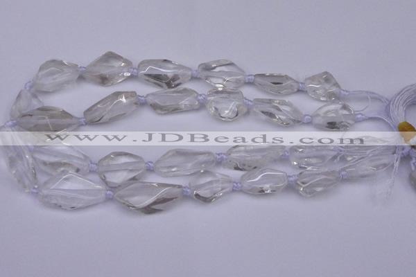 CNG1700 15.5 inches 15*20mm - 18*35mm nuggets white crystal beads