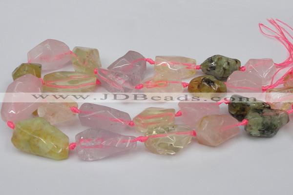 CNG1710 15.5 inches 15*20mm - 18*35mm nuggets mixed quartz beads