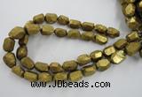 CNG1801 13*18mm - 15*20mm faceted nuggets plated quartz beads