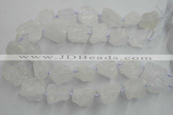 CNG1820 15.5 inches 20*25mm - 25*30mm nuggets white crystal beads