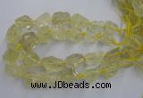 CNG1823 15.5 inches 20*25mm - 25*30mm nuggets lemon quartz beads