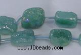 CNG2003 15.5 inches 8*12mm - 10*15mm nuggets plated quartz beads