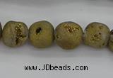 CNG2011 15.5 inches 8*10mm - 10*14mm nuggets plated druzy agate beads