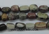 CNG202 15.5 inches 8*13mm nuggets leopard skin jasper beads