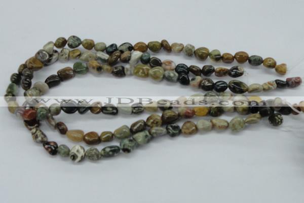 CNG209 15.5 inches 7*9mm nuggets ocean stone beads