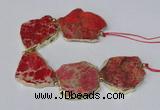 CNG2115 8 inches 25*35mm - 30*40mm freeform sea sediment jasper beads