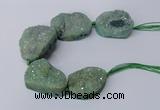 CNG2174 7.5 inches 25*35mm - 35*40mm freeform druzy agate beads