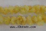 CNG2201 15.5 inches 8*10mm - 10*12mm nuggets plated druzy quartz beads