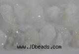 CNG2207 15.5 inches 10*14mm - 13*18mm nuggets plated druzy quartz beads